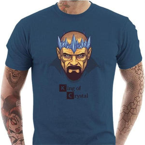 T-shirt geek homme - Heisenberg King - Couleur Bleu Gris - Taille S
