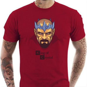 T-shirt geek homme - Heisenberg King - Couleur Rouge Tango - Taille S