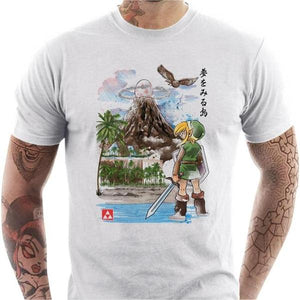 T-shirt geek homme - Hero's Awakening - Zelda - Couleur Blanc - Taille S