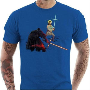 T-shirt geek homme - Holy Wars - Couleur Bleu Royal - Taille S
