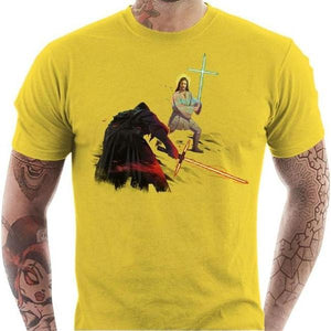 T-shirt geek homme - Holy Wars - Couleur Jaune - Taille S