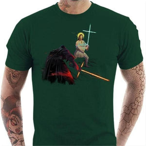 T-shirt geek homme - Holy Wars - Couleur Vert Bouteille - Taille S