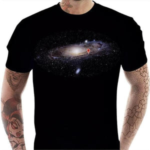 T-shirt geek homme - I am here - Couleur Noir - Taille S