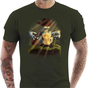 T-shirt geek homme - Indiana Bender - Couleur Army - Taille S