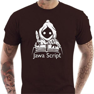 T-shirt geek homme - Jawa Script - Couleur Chocolat - Taille S