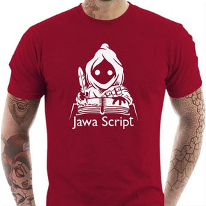T-shirt geek homme - Jawa Script - Couleur Rouge Tango - Taille S