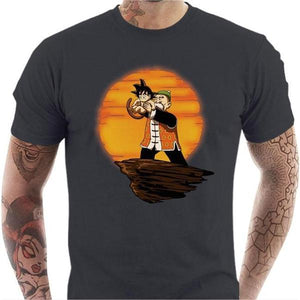 T-shirt geek homme - King Goku Dragon Ball - Couleur Gris Foncé - Taille S