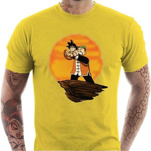 T-shirt geek homme - King Goku Dragon Ball - Couleur Jaune - Taille S