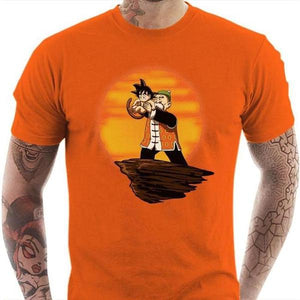 T-shirt geek homme - King Goku Dragon Ball - Couleur Orange - Taille S