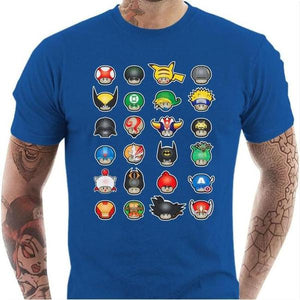 T-shirt geek homme - Know your Mushroom - Couleur Bleu Royal - Taille S