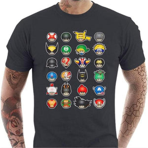 T-shirt geek homme - Know your Mushroom - Couleur Gris Foncé - Taille S