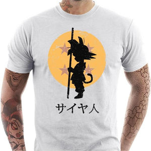 T-shirt geek homme - Looking for the Dragon Ball - Couleur Blanc - Taille S