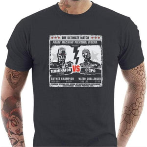 T-shirt geek homme - Machine league - Couleur Gris Foncé - Taille S