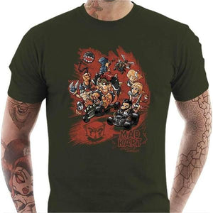 T-shirt geek homme - Mad Kart - Couleur Army - Taille S