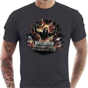 T-shirt geek homme - Meurs Pourriture communiste - Couleur Gris Foncé - Taille S