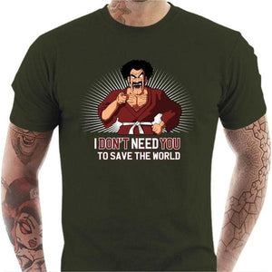 T-shirt geek homme - Mister Satan - Couleur Army - Taille S