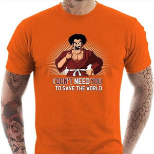 T-shirt geek homme - Mister Satan - Couleur Orange - Taille S