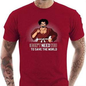 T-shirt geek homme - Mister Satan - Couleur Rouge Tango - Taille S