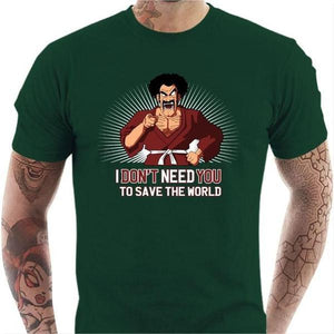 T-shirt geek homme - Mister Satan - Couleur Vert Bouteille - Taille S