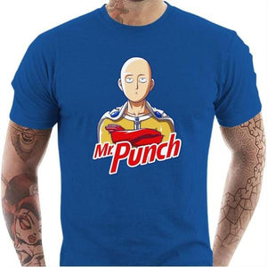 T-shirt geek homme - Mr Punch - Couleur Bleu Royal - Taille S