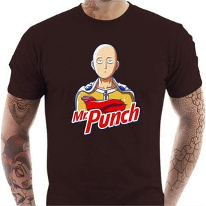 T-shirt geek homme - Mr Punch - Couleur Chocolat - Taille S