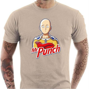 T-shirt geek homme - Mr Punch - Couleur Sable - Taille S