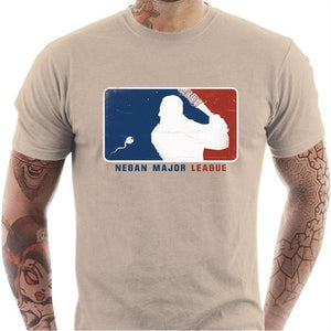 T-shirt geek homme - Negan Major League - Couleur Sable - Taille S