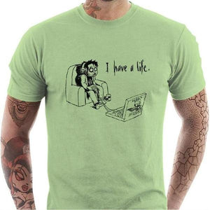 T-shirt geek homme - Nerd - Couleur Tilleul - Taille S