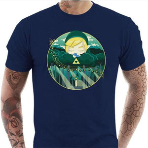 T-shirt geek homme - Ocarina Song - Couleur Bleu Nuit - Taille S