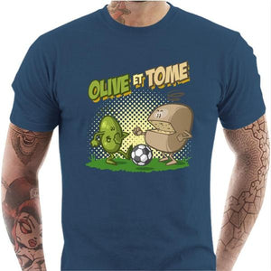 T-shirt geek homme - Olive et Tome - Couleur Bleu Gris - Taille S