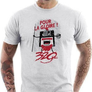 T-shirt geek homme - Pour la gloire ! - Couleur Blanc - Taille S