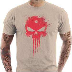 T-shirt geek homme - Punisher - Couleur Sable - Taille S