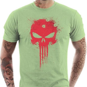 T-shirt geek homme - Punisher - Couleur Tilleul - Taille S