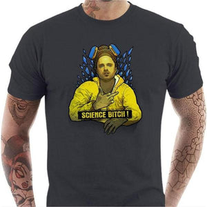 T-shirt geek homme - Science Bitch - Couleur Gris Foncé - Taille S
