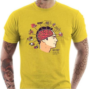 T-shirt geek homme - Sheldon's Brain - Couleur Jaune - Taille S