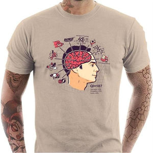 T-shirt geek homme - Sheldon's Brain - Couleur Sable - Taille S