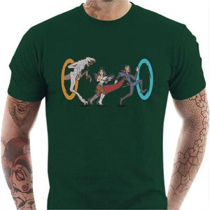 T-shirt geek homme - Stranger Portal - Couleur Vert Bouteille - Taille S