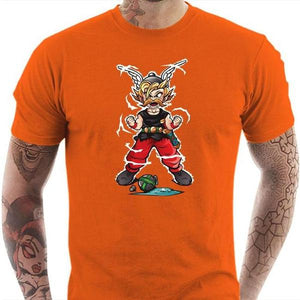 T-shirt geek homme - Super Gaulois ! - Couleur Orange - Taille S
