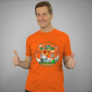 T-shirt geek homme - Super Marcus World - Couleur Orange - Taille S