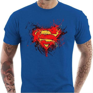T-shirt geek homme - Superman - Couleur Bleu Royal - Taille S