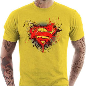 T-shirt geek homme - Superman - Couleur Jaune - Taille S