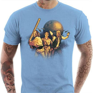 T-shirt geek homme - The Big Starwarski - Couleur Ciel - Taille S
