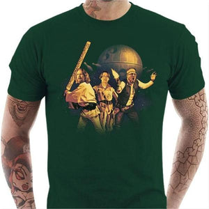 T-shirt geek homme - The Big Starwarski - Couleur Vert Bouteille - Taille S