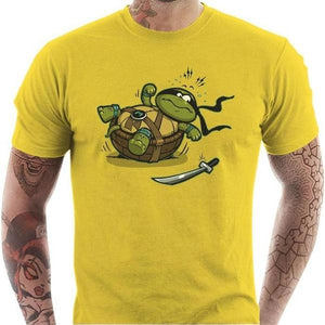 T-shirt geek homme - Turtle Loser - Couleur Jaune - Taille S