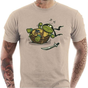 T-shirt geek homme - Turtle Loser - Couleur Sable - Taille S