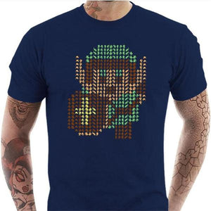 T-shirt geek homme - Un Link en cache un autre - Couleur Bleu Nuit - Taille S