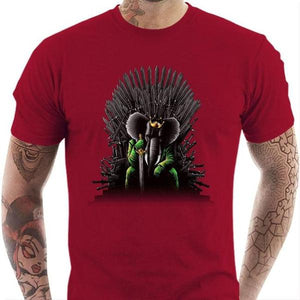 T-shirt geek homme - Unexpected King - Couleur Rouge Tango - Taille S