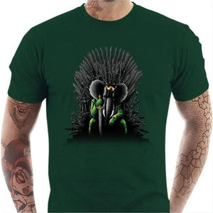 T-shirt geek homme - Unexpected King - Couleur Vert Bouteille - Taille S