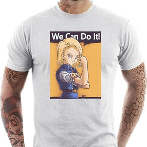 T-shirt geek homme - We can do it - Couleur Blanc - Taille S