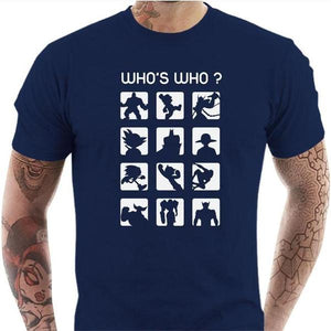 T-shirt geek homme - Who's Who ? - Couleur Bleu Nuit - Taille S